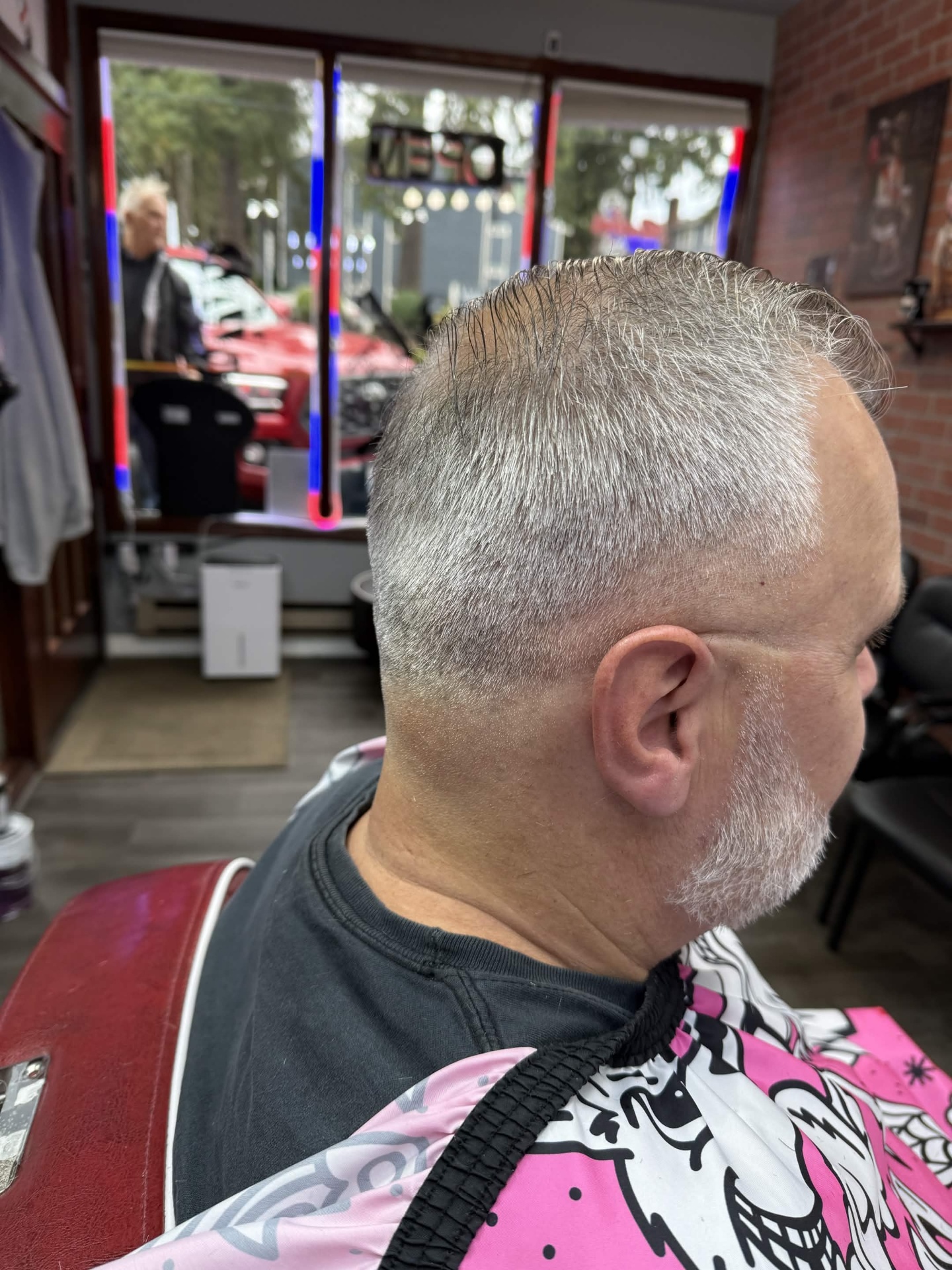 Silver crew cut tapered